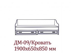 ДМ-09 Кровать (Без матраца 0,8*1,86 ) в Верхнем Тагиле - verhnij-tagil.магазин96.com | фото