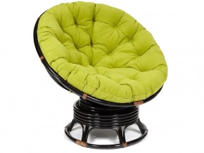 Кресло-качалка Papasan w 23/01 B с подушкой Antique brown, флок Олива в Верхнем Тагиле - verhnij-tagil.магазин96.com | фото