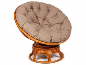 Кресло-качалка Papasan w 23/01 B с подушкой Cognac, экошерсть Коричневый в Верхнем Тагиле - verhnij-tagil.магазин96.com | фото