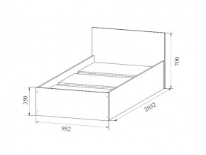 Кровать одинарная (Без матраца 0,9*2,0) в Верхнем Тагиле - verhnij-tagil.магазин96.com | фото