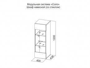 Шкаф навесной (со стеклом) в Верхнем Тагиле - verhnij-tagil.магазин96.com | фото