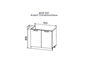 Шкаф нижний ДСМ800 под мойку в Верхнем Тагиле - verhnij-tagil.магазин96.com | фото